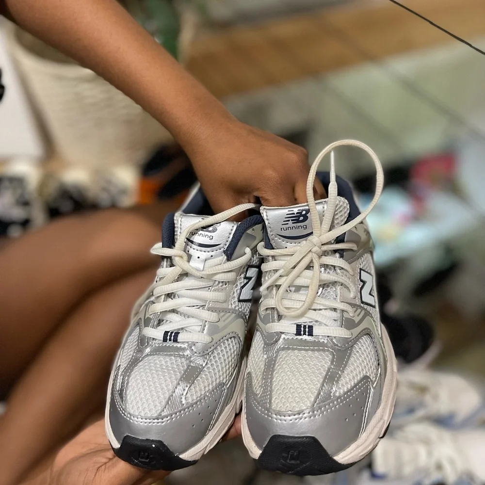 New Balance 530 Kids Silver and White